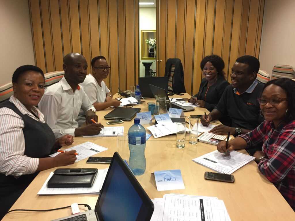 Happy sales training delegates